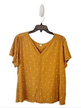 Hello Sunshine Yellow Polka Dot Blouse